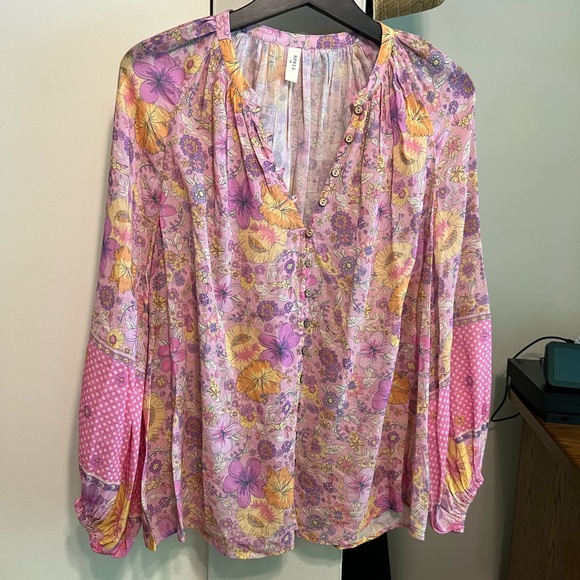 Spell hibiscus blouse excellent condition xs worn once - Picture 6 of 7
